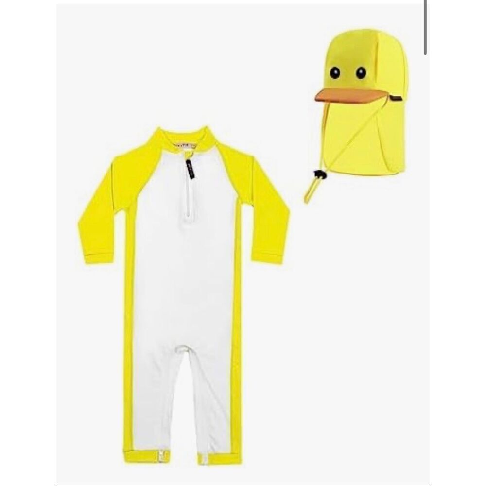 NEW Duck Swimsuit, One Piece with Hat 18-24m